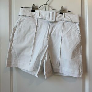INC International Concepts White Belted Women's Shorts